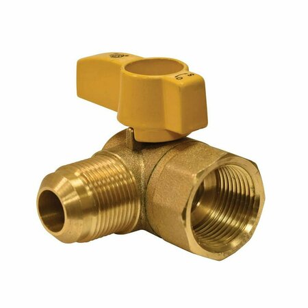 THRIFCO PLUMBING 15/16 Inch Flare x 3/4 Inch FIP 90 Degree Gas Valve 4400796